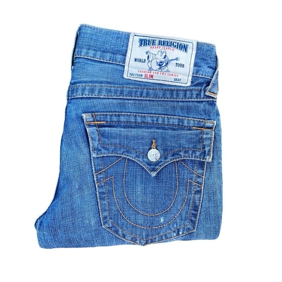 Vintage True Religion Jeans Size 29 SLIM Blue - Picture 2 of 9
